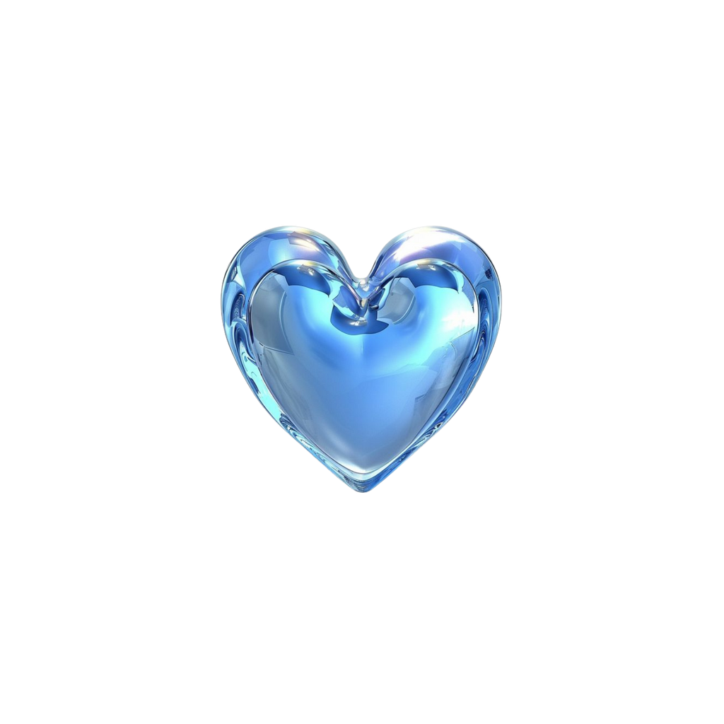 Blue Chrome Heart
