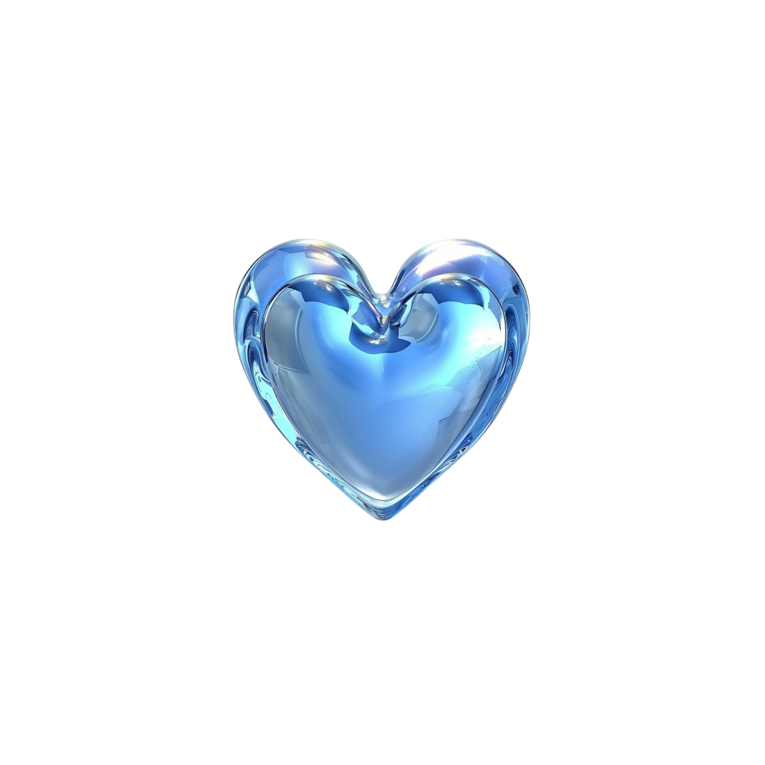 Blue Chrome Heart