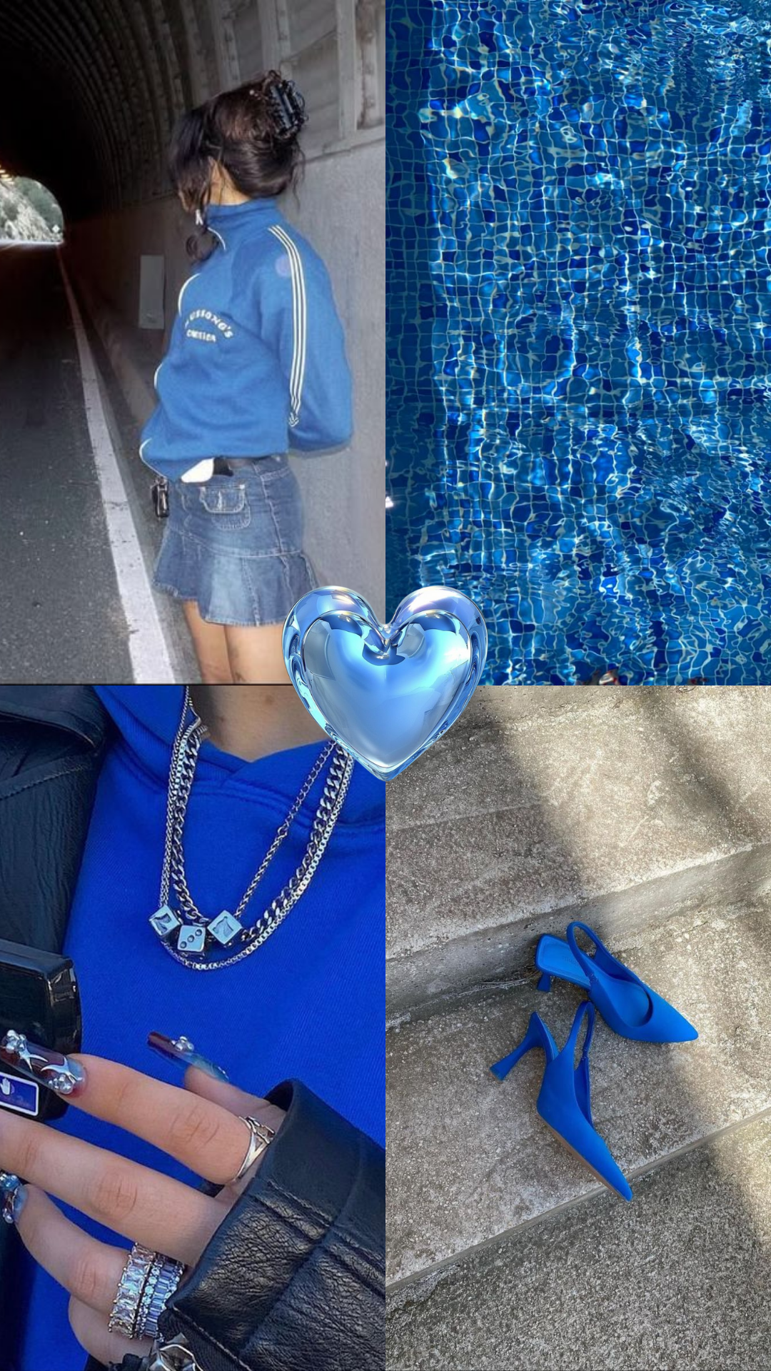 Blue Chrome Heart